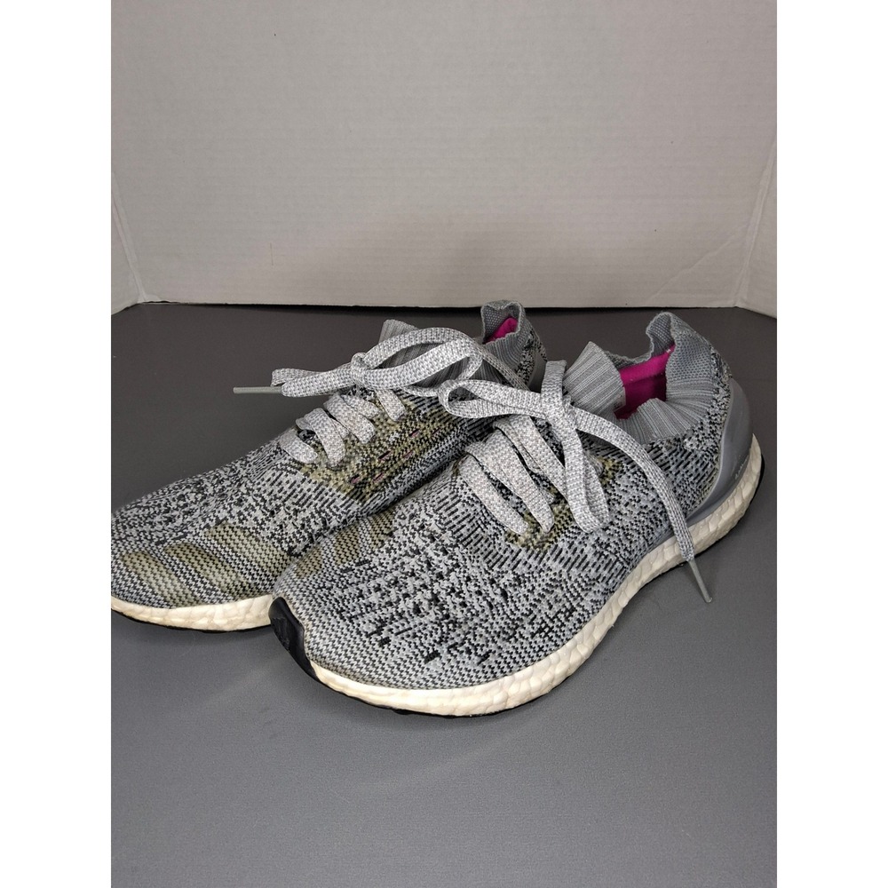 Adidas UltraBoost Uncaged Grey Pink Primeknit Running Shoes BB3902 Womens 7‎